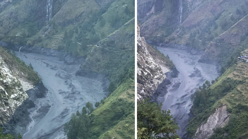 पहिरोले नदी थुनिएर फुट्दा बूढीगण्डकीमा भीषण बाढी आएको प्रारम्भिक अनुमान